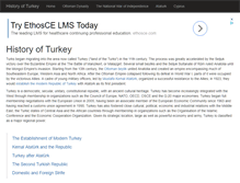 Tablet Screenshot of historyofturkey.com